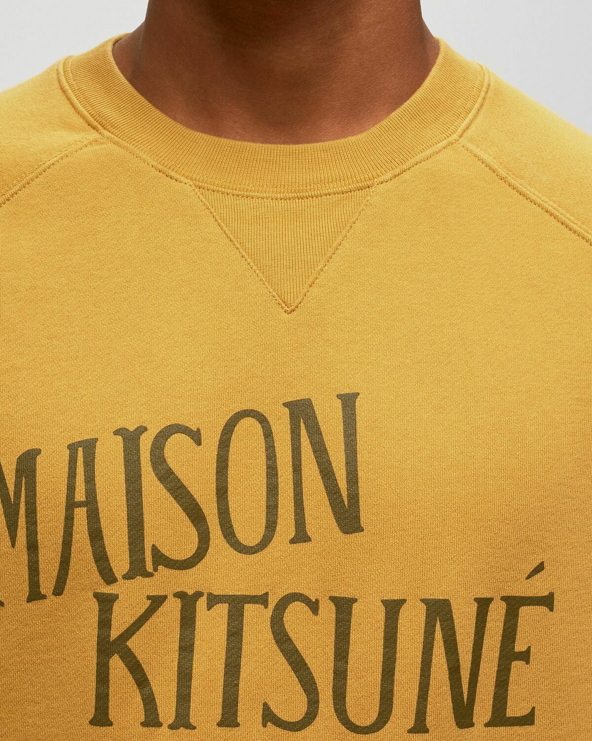 Maison Kitsune Palais Royal Classic Sweatshirt Yellow - Mens