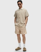 Les Deux Peter Pleated Twill Shorts Beige - Mens - Casual Shorts