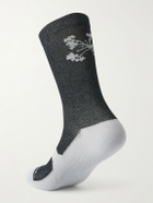 Portal - Pattern Active Three-Pack Jacquard-Knit Socks - Black