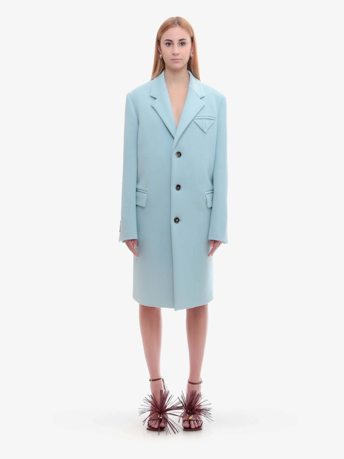 Bottega Veneta Coat Blue Womens Bottega Veneta Bottega Veneta Coat Blue Womens Bottega Veneta