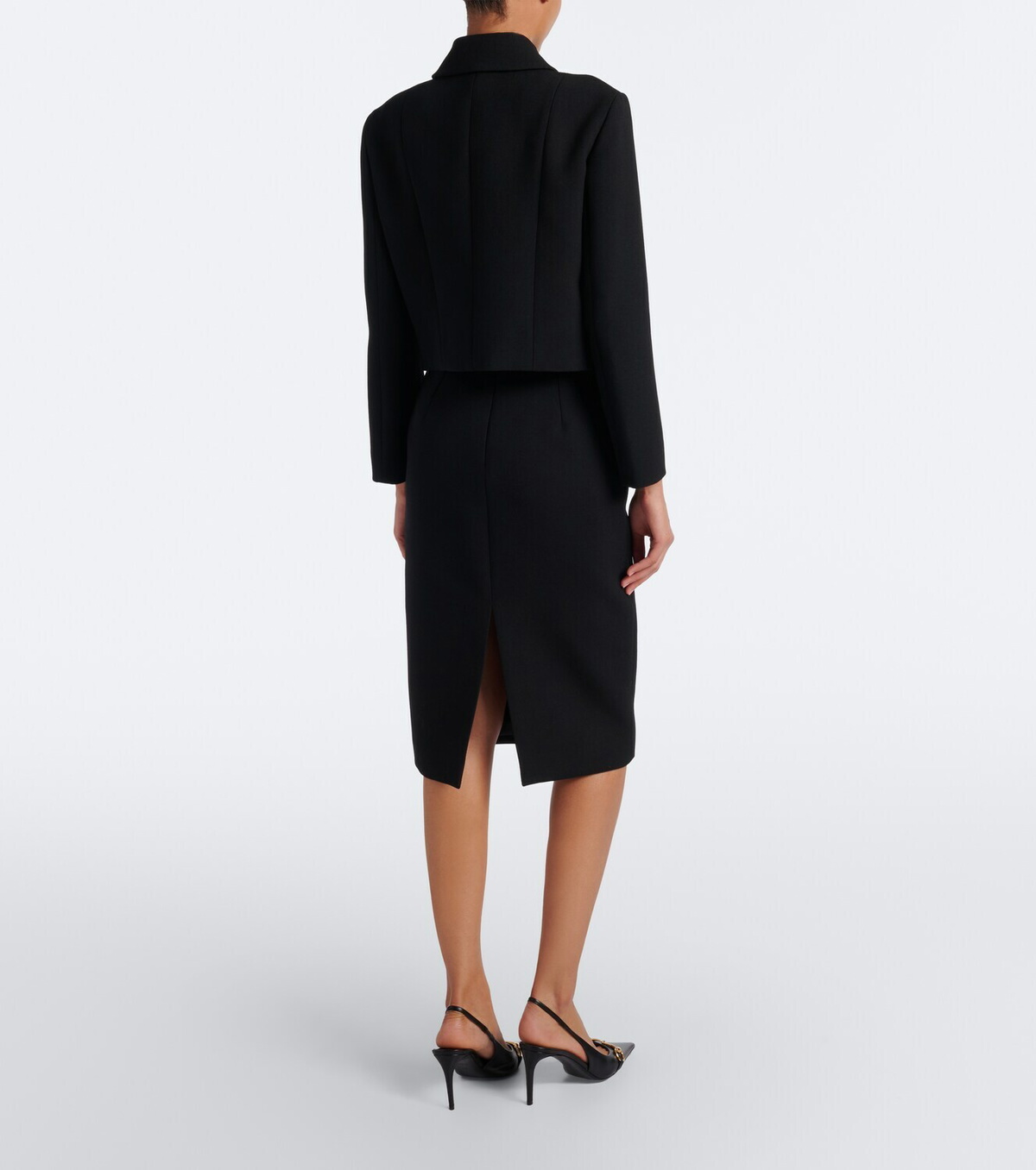 Gucci Horsebit wool crêpe pencil skirt