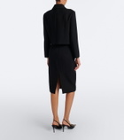 Gucci Horsebit wool crêpe pencil skirt