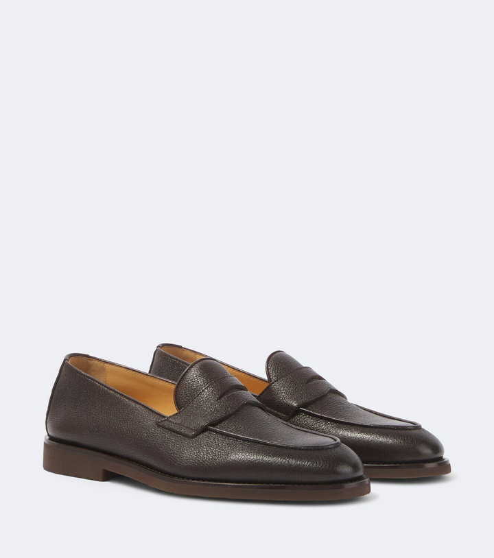 Photo: Brunello Cucinelli Leather penny loafers