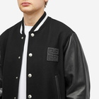 Givenchy Men's Mix Material Varsity Jacket in Black