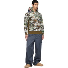 BAPE Khaki Hybrid Camo Shark Pullover Hoodie