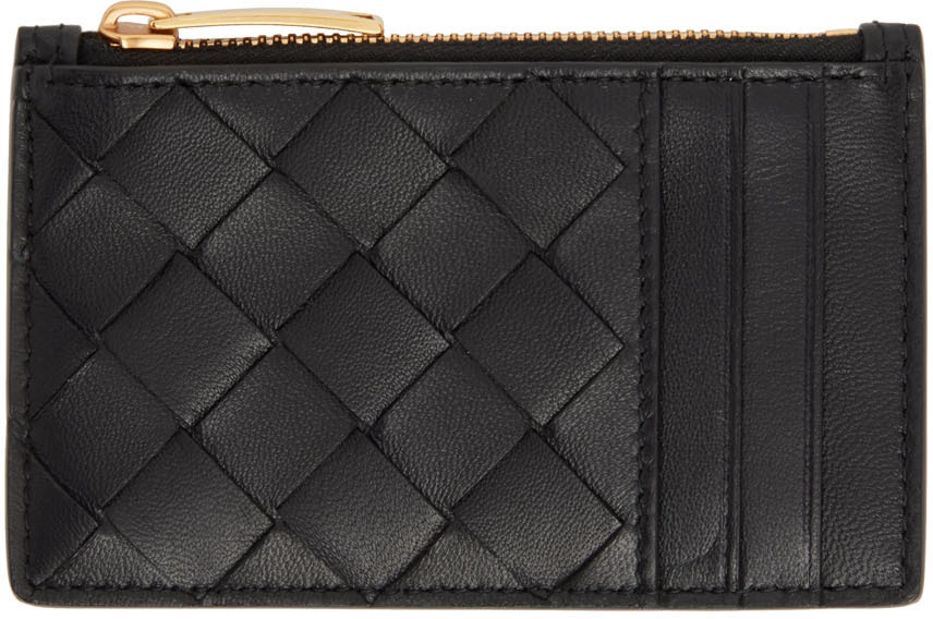 Bottega Veneta Black Zipped Card Holder Bottega Veneta