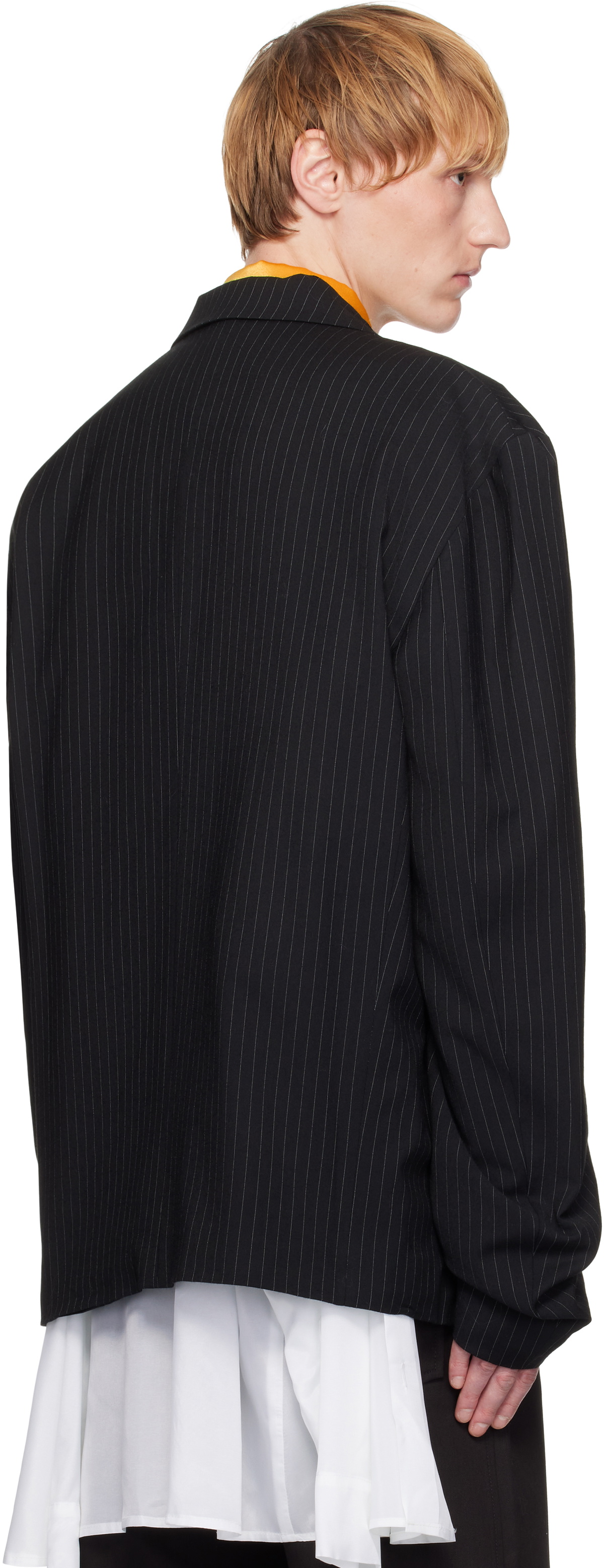 ANDREJ GRONAU Black Oversized Suit Blazer