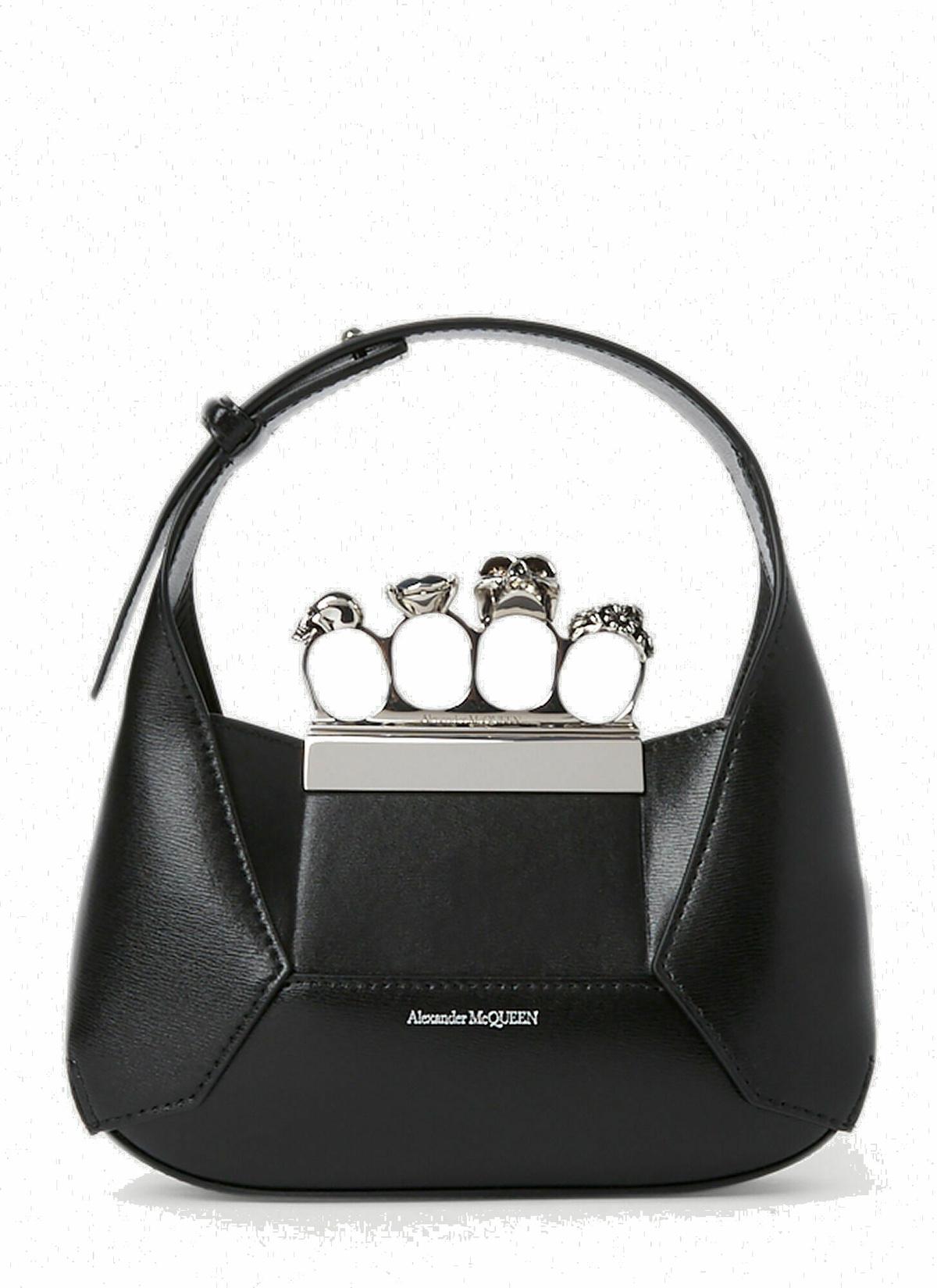 【関税&送料込】Alexander Mcqueen Black Leather Mini Cross-B Alexander McQueen Mini Bag