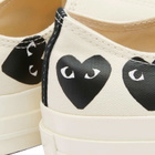Comme des Garçons Play Men's x Converse Multi Heart Low Top Sneake Sneakers in Beige