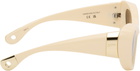 Jean Paul Gaultier SSENSE Exclusive Beige 'The Parisian Cat' Sunglasses