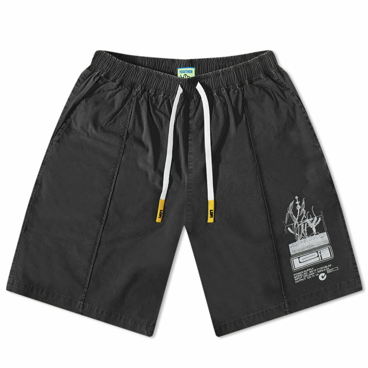 Photo: Lo-Fi Men's Antenna Ripstop Short in Washed Black