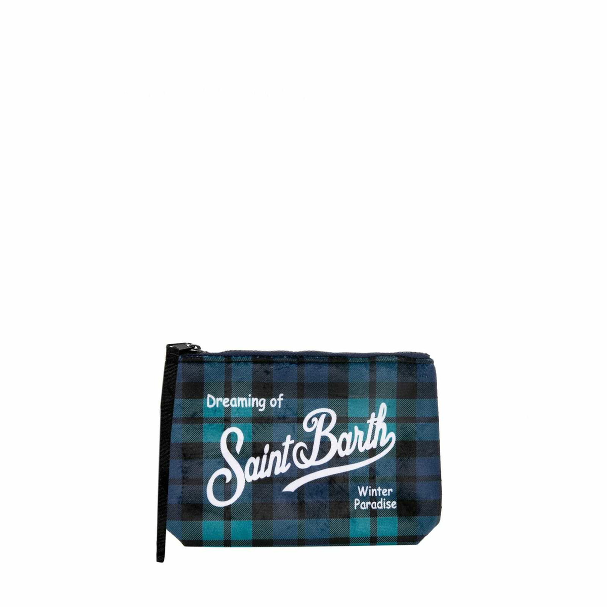 MC2 Saint Barth Aline Wooly Pochette With Green Tartan Print