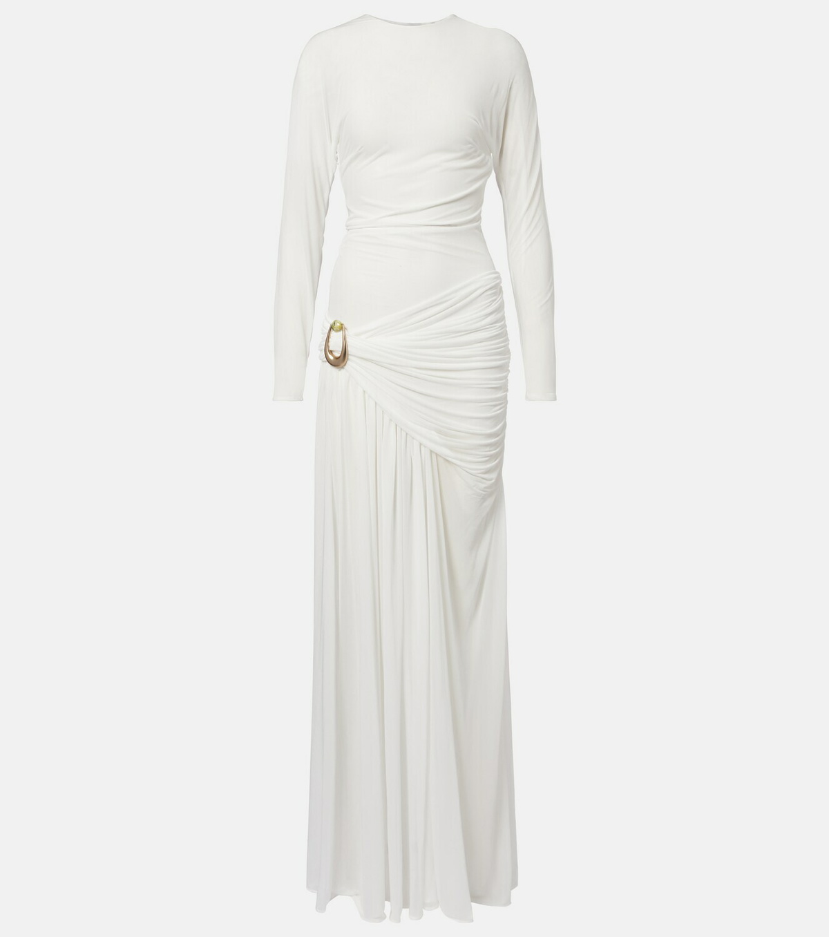 Christopher Esber Stone Pin draped jersey gown