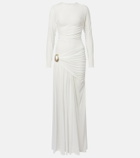 Christopher Esber Stone Pin draped jersey gown