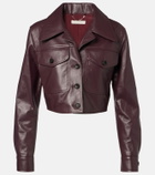 Emilia Wickstead Nics cropped leather jacket