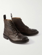Tricker's - Stow in Dark Leather Boots - Brown