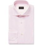 Ermenegildo Zegna - Pale-Pink Cutaway-Collar Cotton-Twill Shirt - Men - Pink