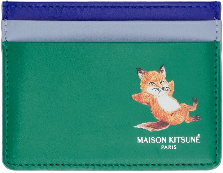 Photo: Maison Kitsuné Green & Blue Chillax Card Holder