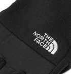 The North Face - Denali Etip Logo-Embroidered Fleece and Nylon Taslan Gloves - Black