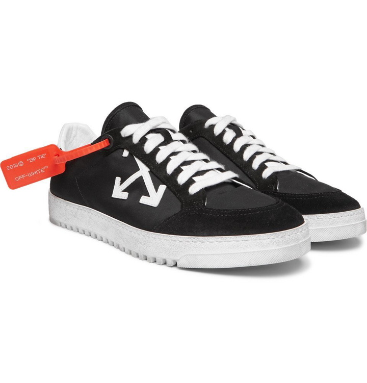 Photo: Off-White - 3.0 Polo Suede-Trimmed Shell Sneakers - Men - Black