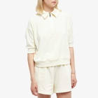Moncler Women's Ss Towelling Polo Top in White