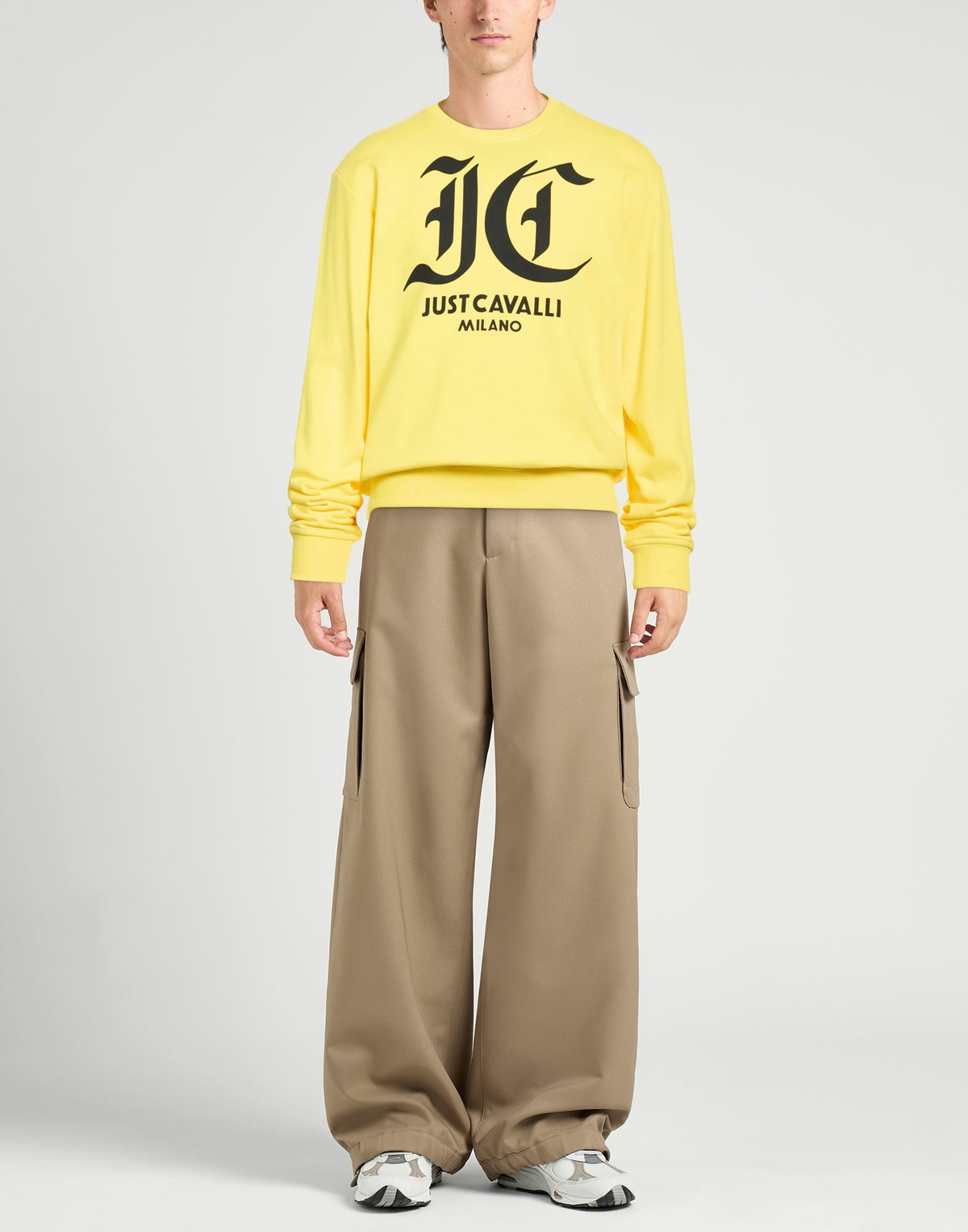 Just Cavalli Mens Sweatshirt in Yellow