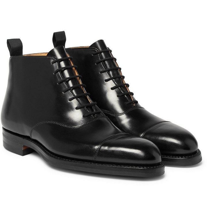 Photo: George Cleverley - William Cap-Toe Horween Shell Cordovan Leather Boots - Men - Black