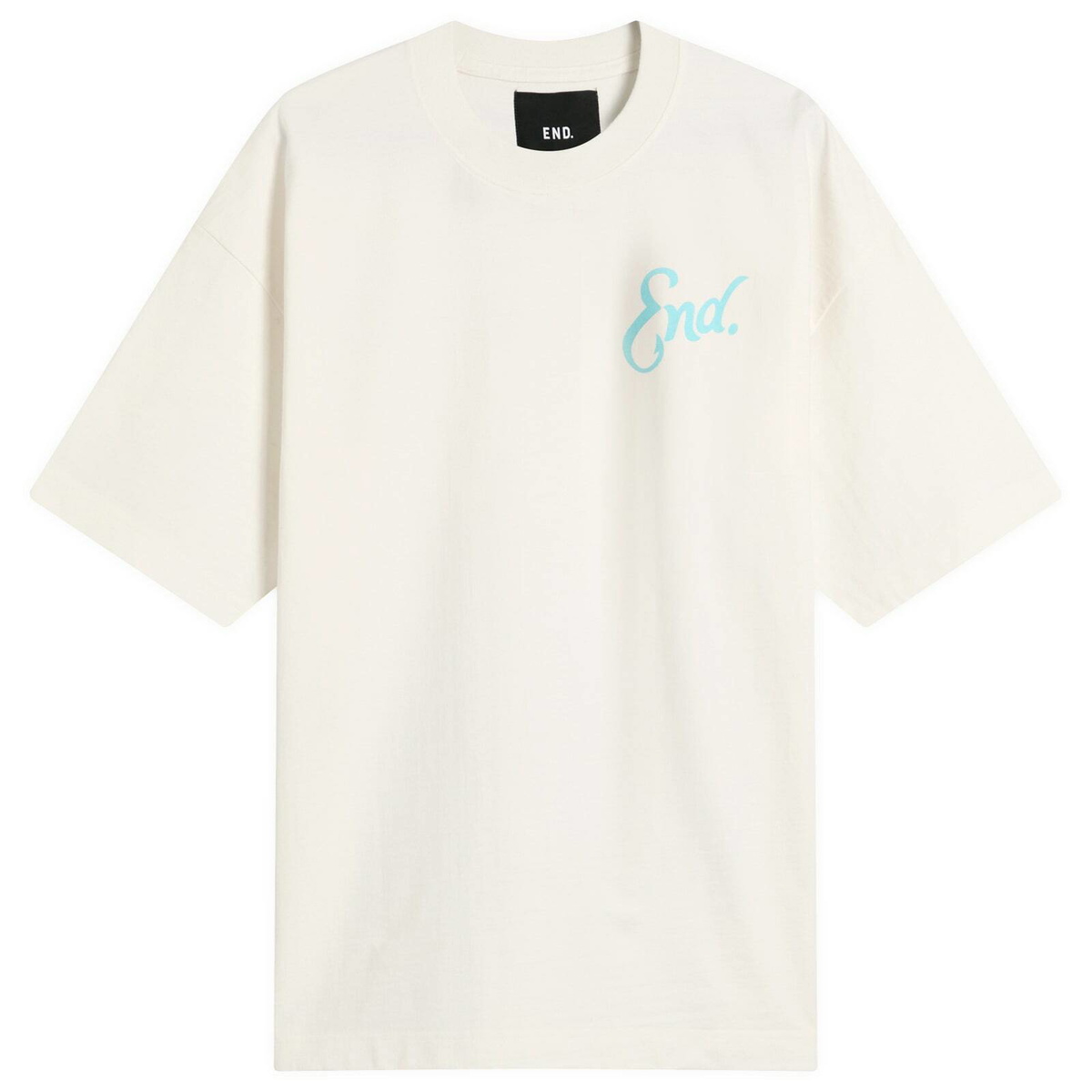 END. Coastal Fish Bar By The Sea T-Shirt in Ecru