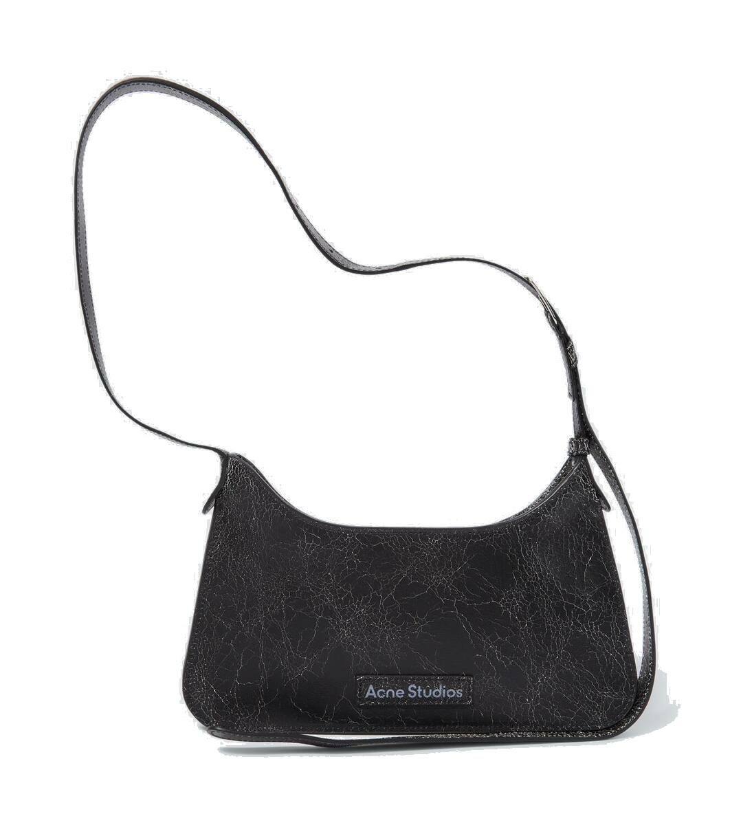バッグ ACNE STUDIOS Platt leather shoulder bag Platt leather shoulder bag in black - Acne Studios | Mytheresa