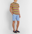 Orlebar Brown - Sammy Striped Cotton and Linen-Blend T-Shirt - Yellow