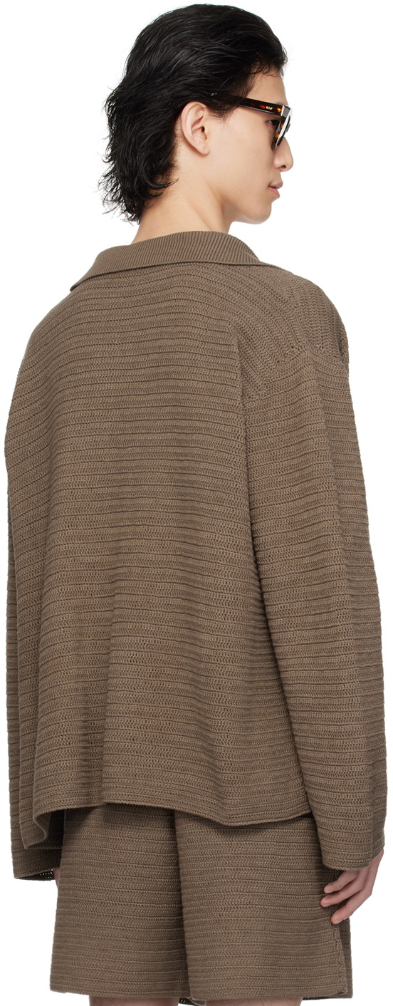Nanushka Brown Nicolas Cardigan