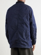OrSlow - Corduroy-Trimmed Denim Jacket - Blue