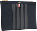 Thom Browne Navy Small 4-Bar Document Holder