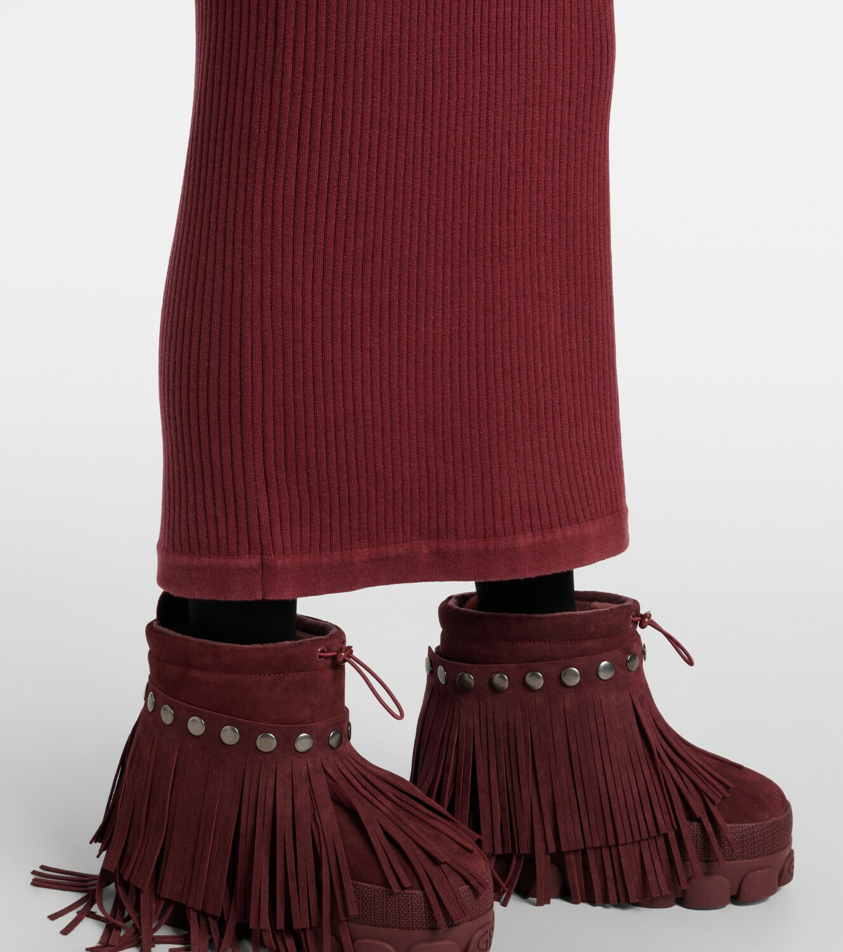 Goldbergh Mireille ribbed-knit turtleneck midi dress