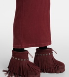 Goldbergh Mireille ribbed-knit turtleneck midi dress