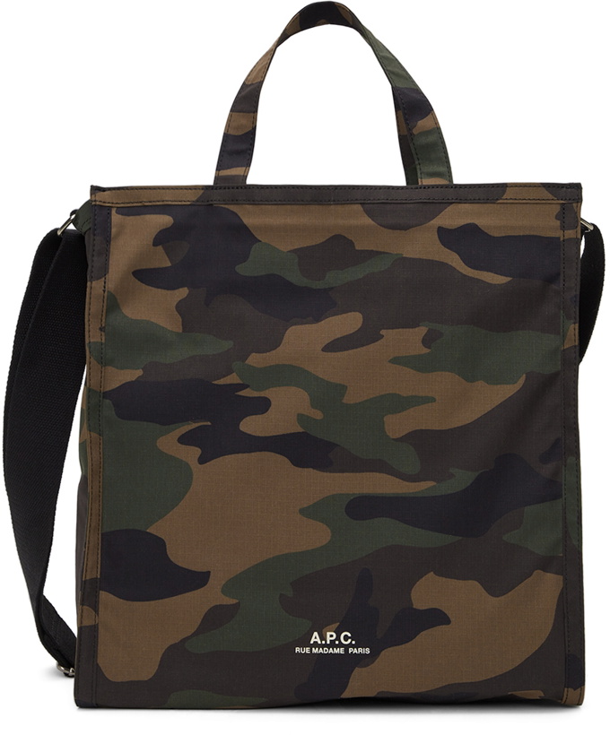 Photo: A.P.C. Green Camouflage Tote