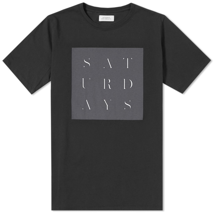 Photo: Saturdays NYC Stencil Grid Logo Tee