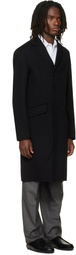 Jil Sander Black Melton Coat
