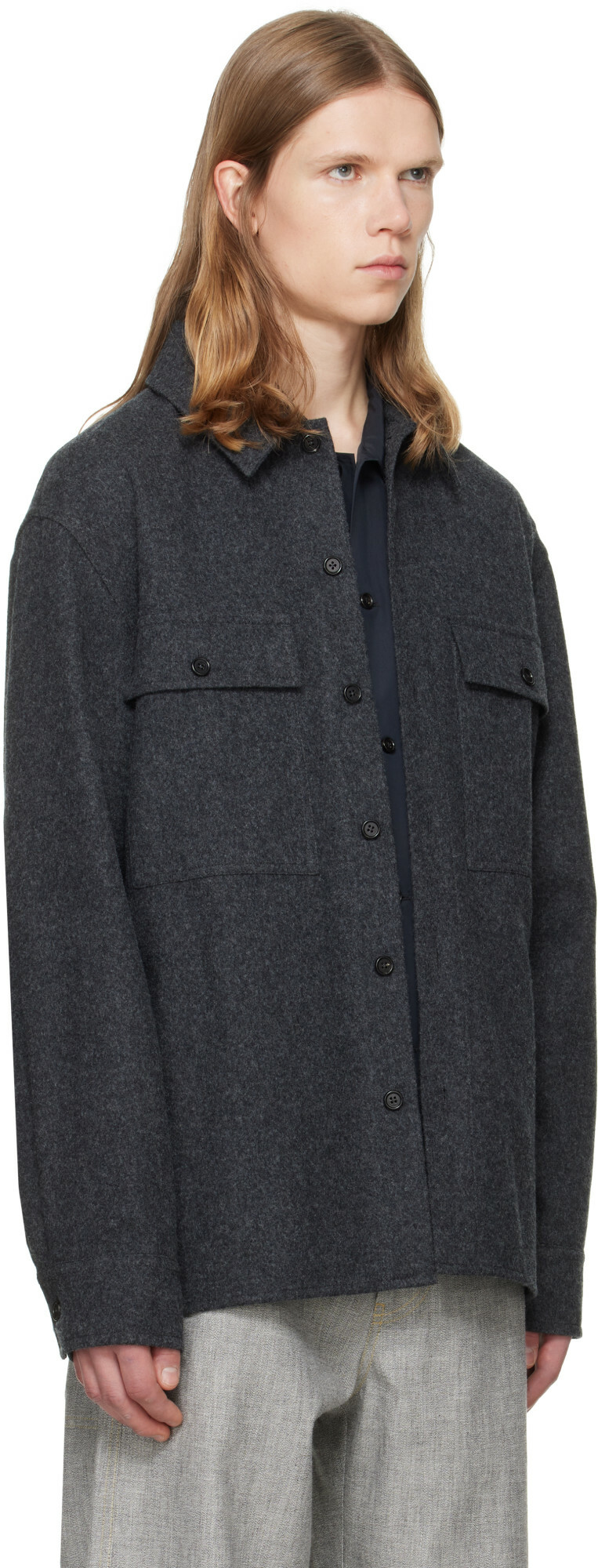 Jil Sander Gray Outer Shirt Jacket
