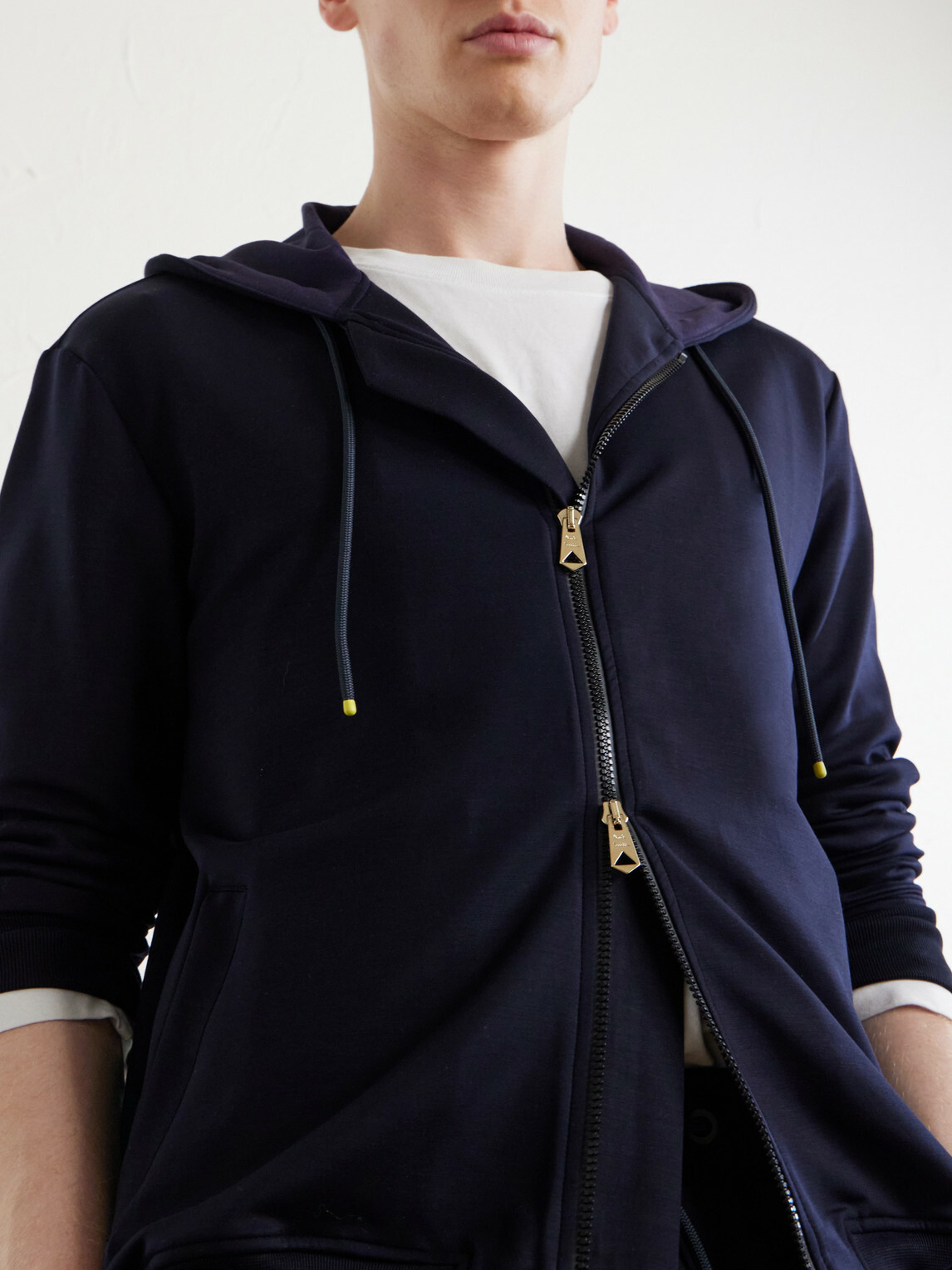 Paul Smith - Lyocell-Blend Zip-Up Hoodie - Blue