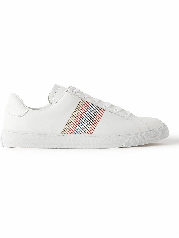 Photo: Paul Smith - Hansen Embroidered Leather Sneakers - Neutrals