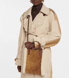Golden Goose - Mini California shearling-trimmed tote
