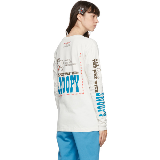 MARC JACOBS × SNOOPY コラボTシャツ Marc Jacobs Off-White Peanuts Edition Snoopy Long Sleeve T-Shirt