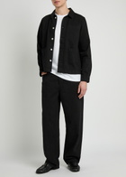Les Deux Layton Subtle Flower Print Denim Jacket Black