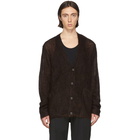 Maison Margiela Brown Mohair Gauge 5 Cardigan