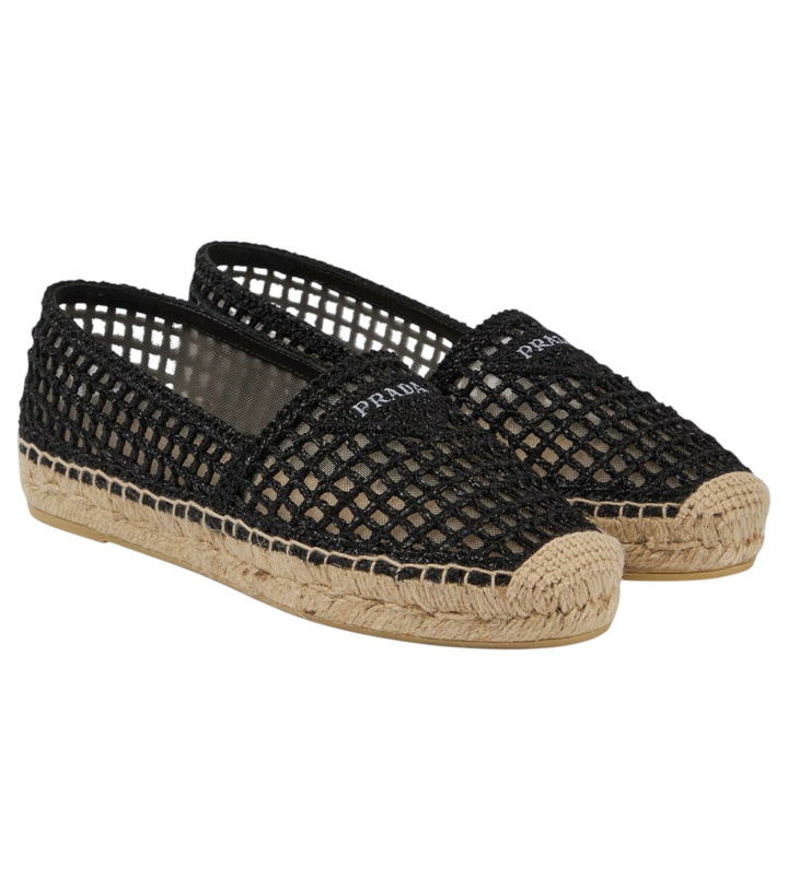 Photo: Prada Logo crochet espadrilles