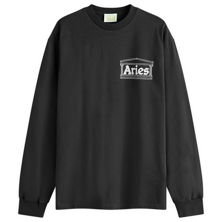 Photo: Aries Men's Long Sleeve Temple T-Shirt in Black