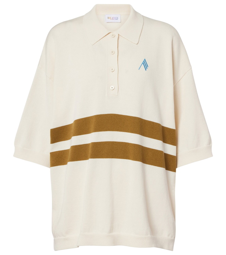Photo: The Attico Striped oversized cotton polo shirt