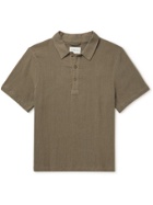 Satta - Sabi Enzyme-Washed Linen and Cotton-Blend Gauze Polo Shirt - Gray - L
