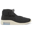 Nike - Fear of God 1 Air Raid Suede and Webbing High-Top Sneakers - Black